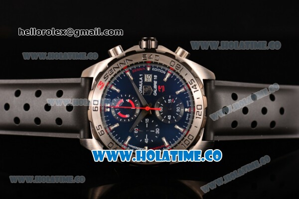 Tag Heuer Formula 1 Calibre 16 Miyota OS10 Quartz Steel Case with Blue Dial and Stick Markers - Click Image to Close